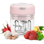 3 blade Portable Electric Mini Food Chopper (রিচার্জেবল মিনি ফুড চপার - 250ml) - Image 4