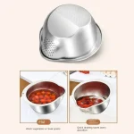 Stainless Steel Rice Washing Bowl (ফল এবং শাকসবজি- SUS 304) - Image 3