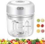 3 blade Portable Electric Mini Food Chopper (রিচার্জেবল মিনি ফুড চপার - 250ml) - Image 2
