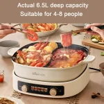 Multifunctional Portable Cooking Pot (২-ইন-১ ইলেকট্রিক হট পট ও মাল্টি কুকার) - Image 5