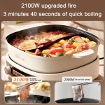 Multifunctional Portable Cooking Pot (২-ইন-১ ইলেকট্রিক হট পট ও মাল্টি কুকার) - Image 3