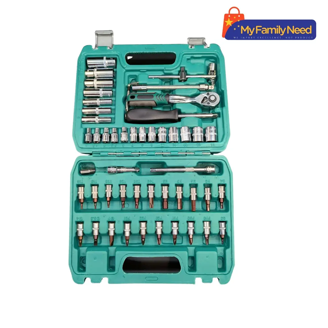 Untitled design (1) (1) 53 Pic Professional Mechanic Tool Set (কমপ্লিট সকেট রেঞ্চ ও টুল বক্স ) - Image 1