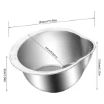 Stainless Steel Rice Washing Bowl (ফল এবং শাকসবজি- SUS 304) - Image 6