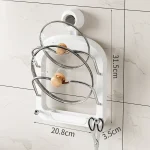 Wall Mounted Pot Lid & Cutting Board Holder (ড্রিল-ফ্রি কিচেন অর্গানাইজার র‍্যাক)